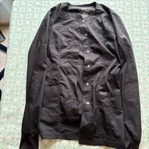 Womens XXSmall Cherokee workwear clinical scub jacket, black